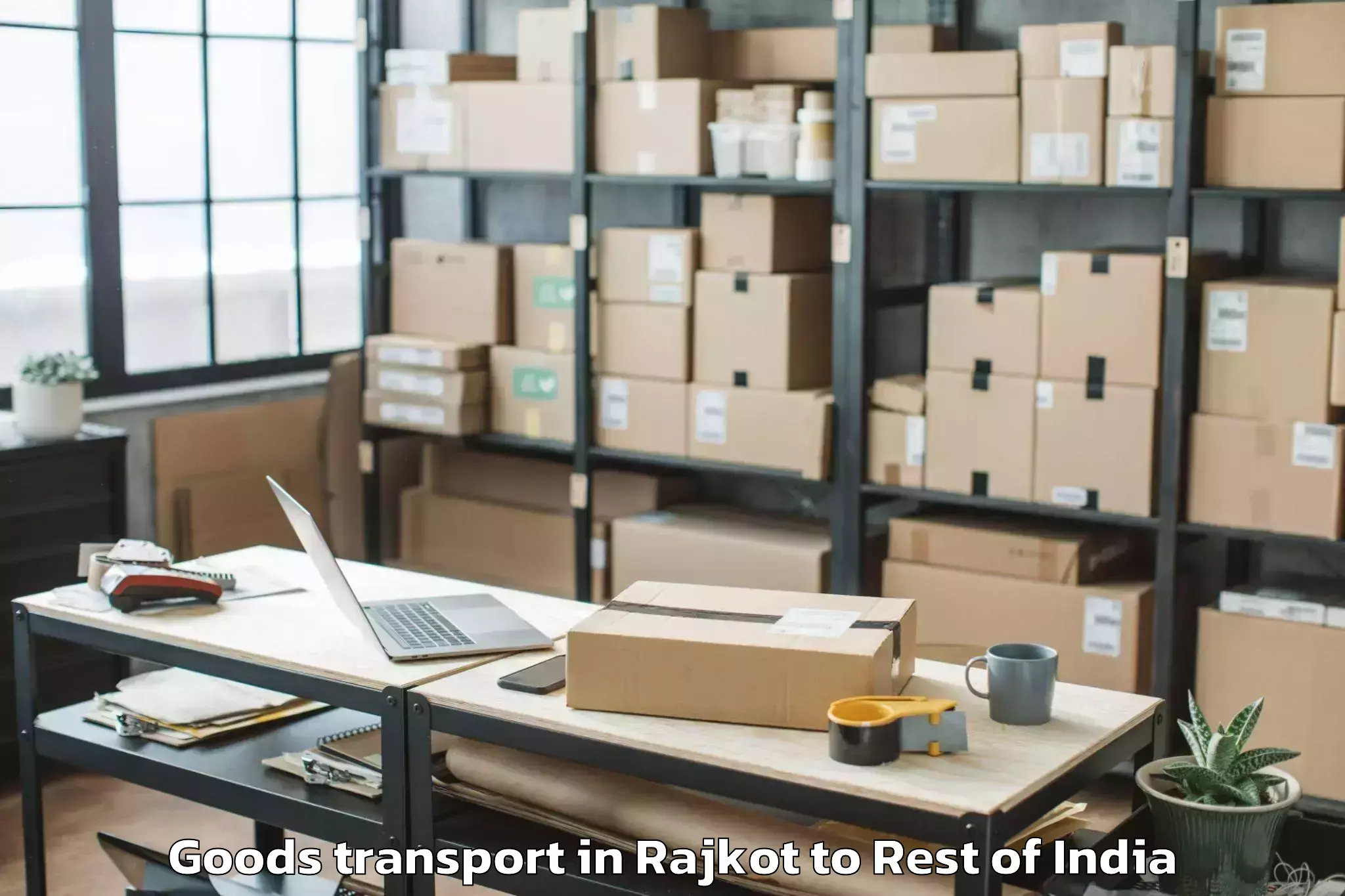 Top Rajkot to Kyathampally Goods Transport Available